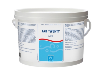 Visa detaljer för SpaCare Tab Twenty 2.5kg - Långsamma 20gram Klortabletter Bild på SpaCare Tab Twenty 2.5kg - Långsamma 20gram Klortabletter